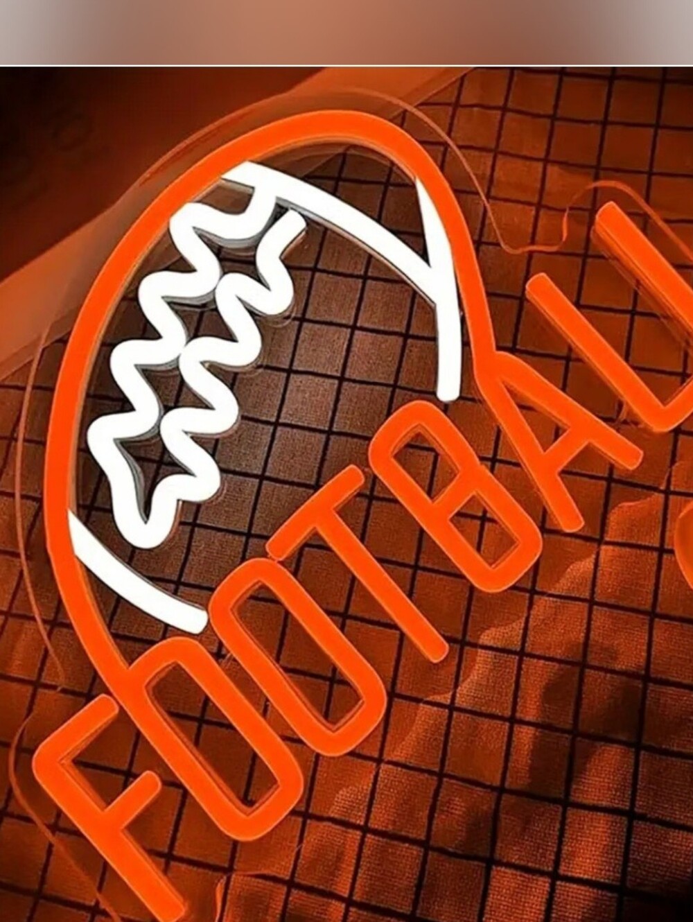 Neon Football Decor Sign